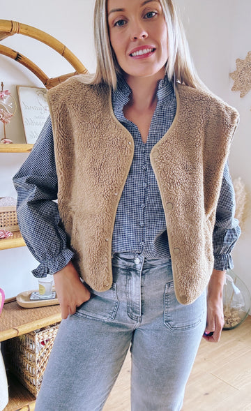 GILET SHERPA MILA BEIGE